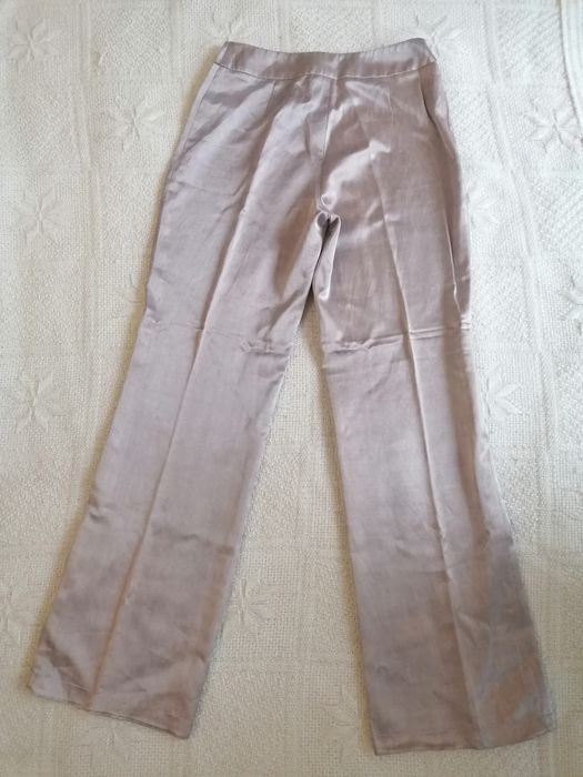 Garnitur, elegancki, satynowy,  kawa z mlekiem, rozmiar 38/,S/małe M