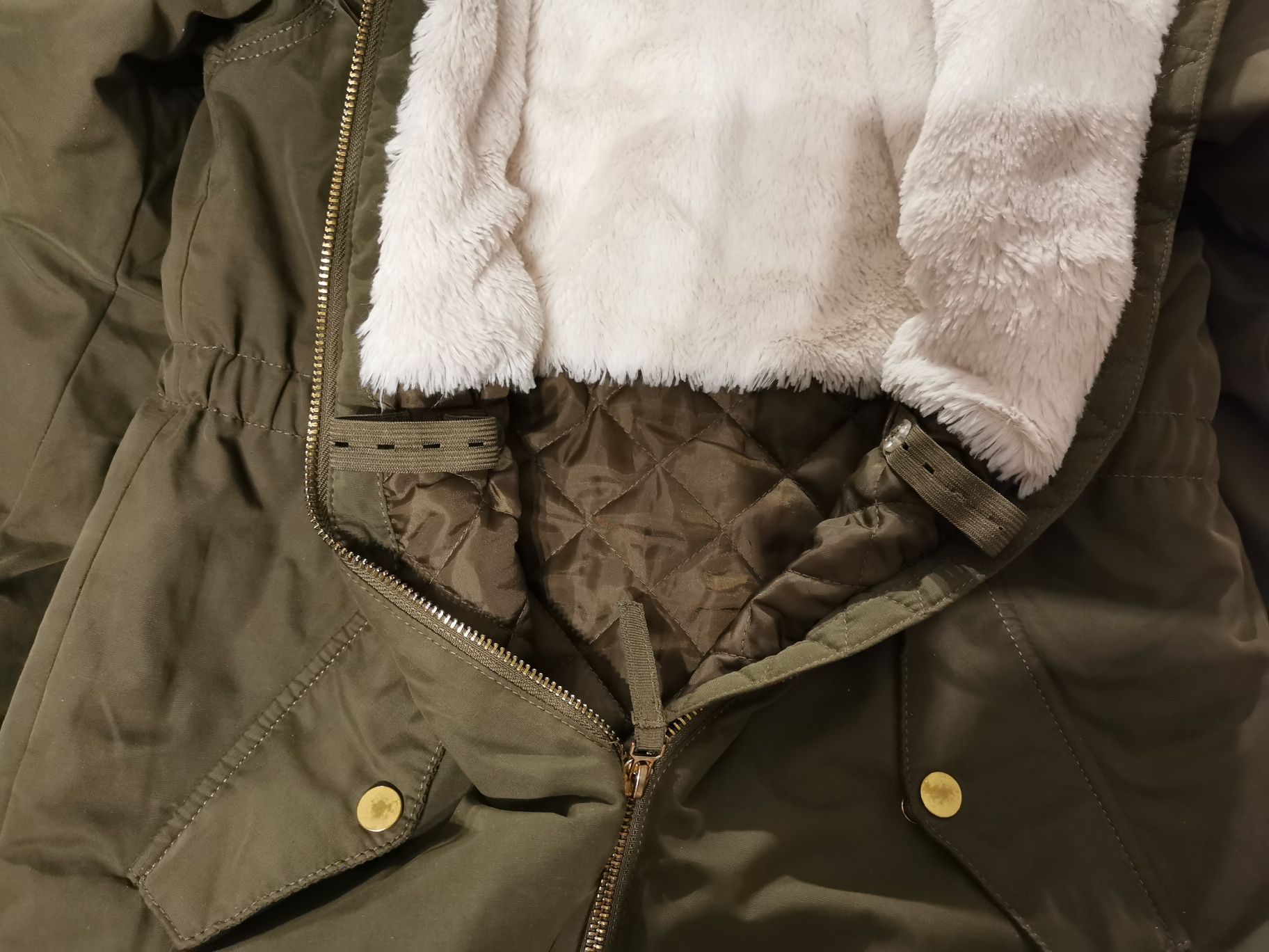 Kurtka parka dziewczęca h&m rozmiar 140