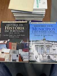 livros HISTÓRIA DA HISTÓRIA EM PORTUGAL e HISTÓRIA MUNICÍPIOS E Poder LOCAL