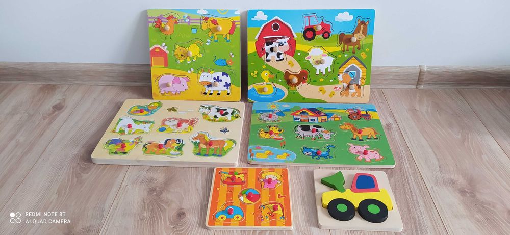 Zestaw zabawek drewnianych