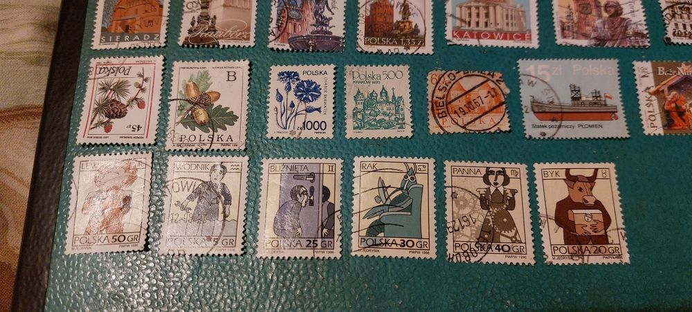 Zestaw 38 sztuk starych znaczków pocztowych prl