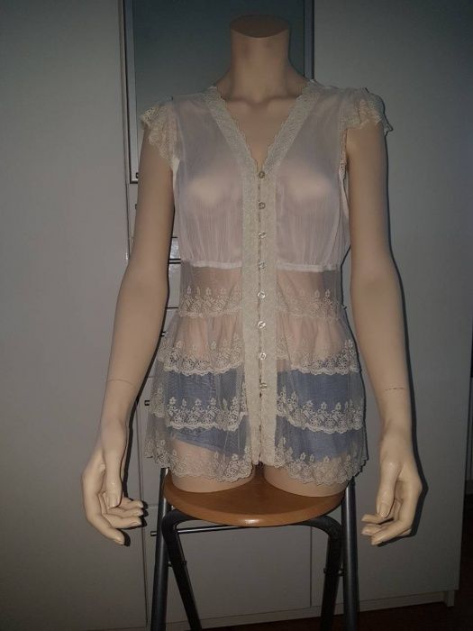 Брендовая блуза Massimo Dutti шёлк кружева + подарок