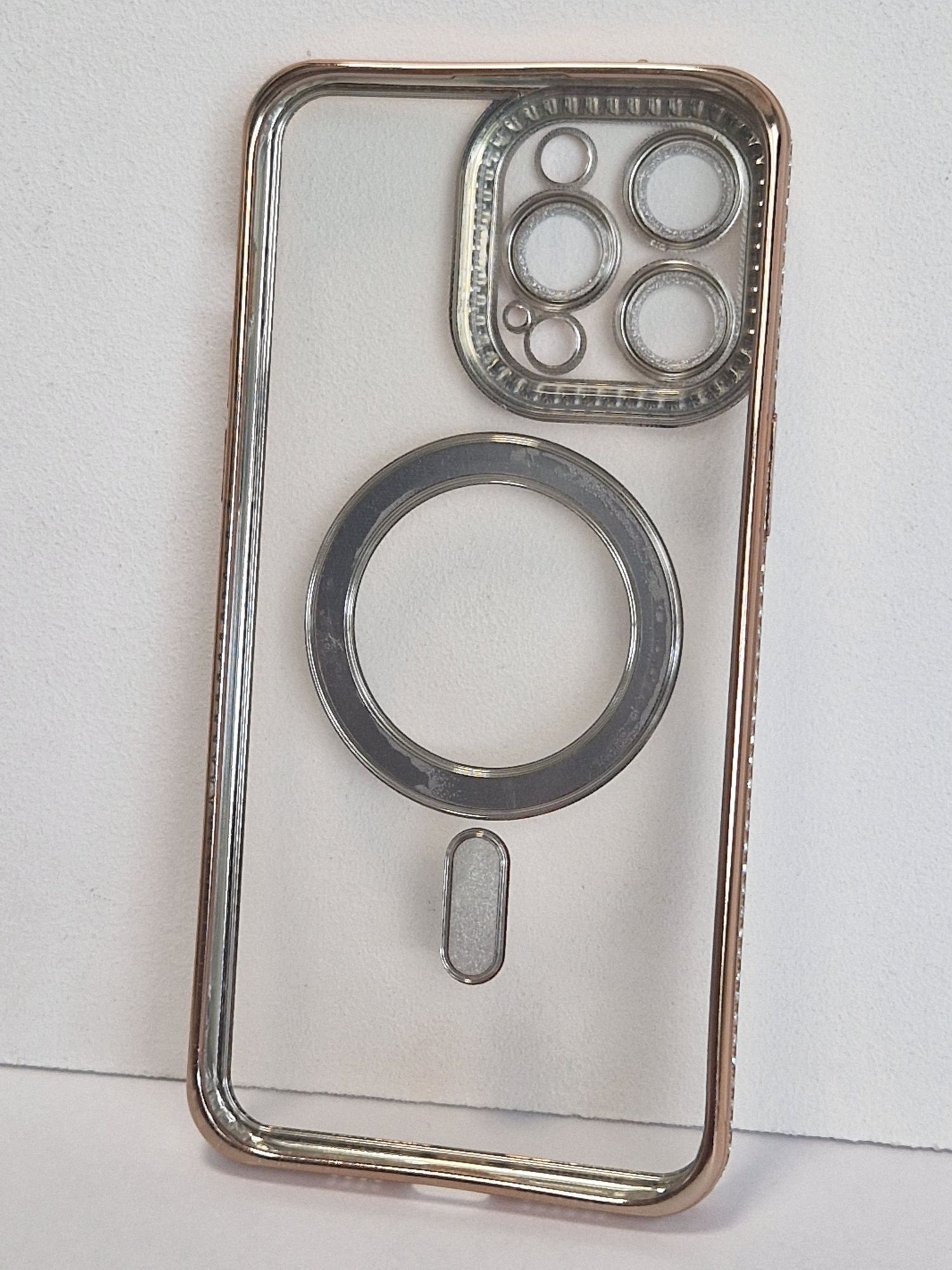 Bling Magsafe Case do Iphone 14 Pro Max złoty