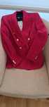 Blazer em  tweed  rosa da Zara -tam S
