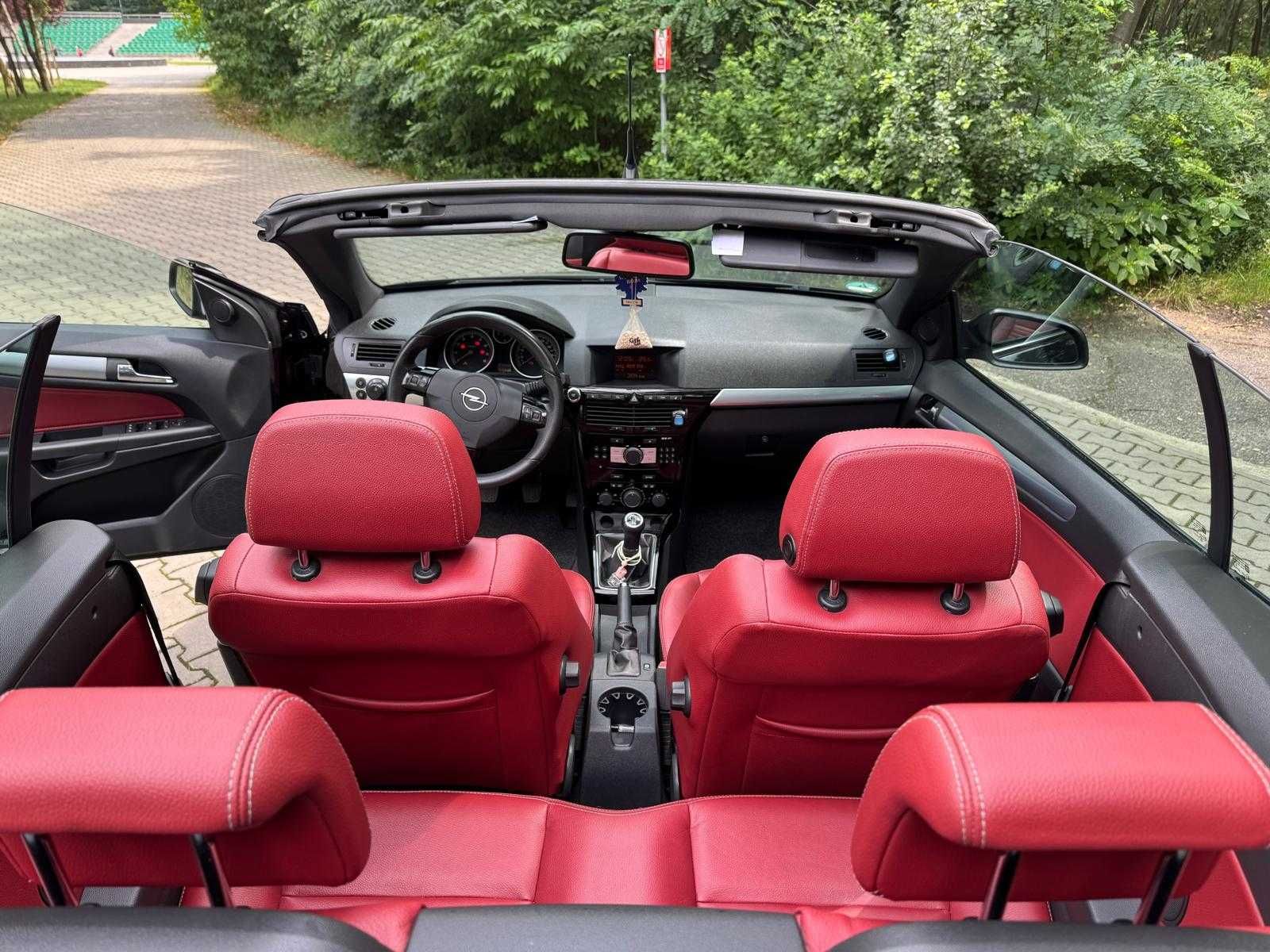 Opel Astra H TwinTop Cabrio 1.8 Benzyna | Cosmo | Czerwona Skóra