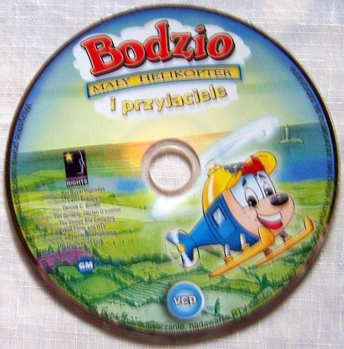 Bodzio. Mały helikopter i przyjaciele. 4 bajki na płycie VCD