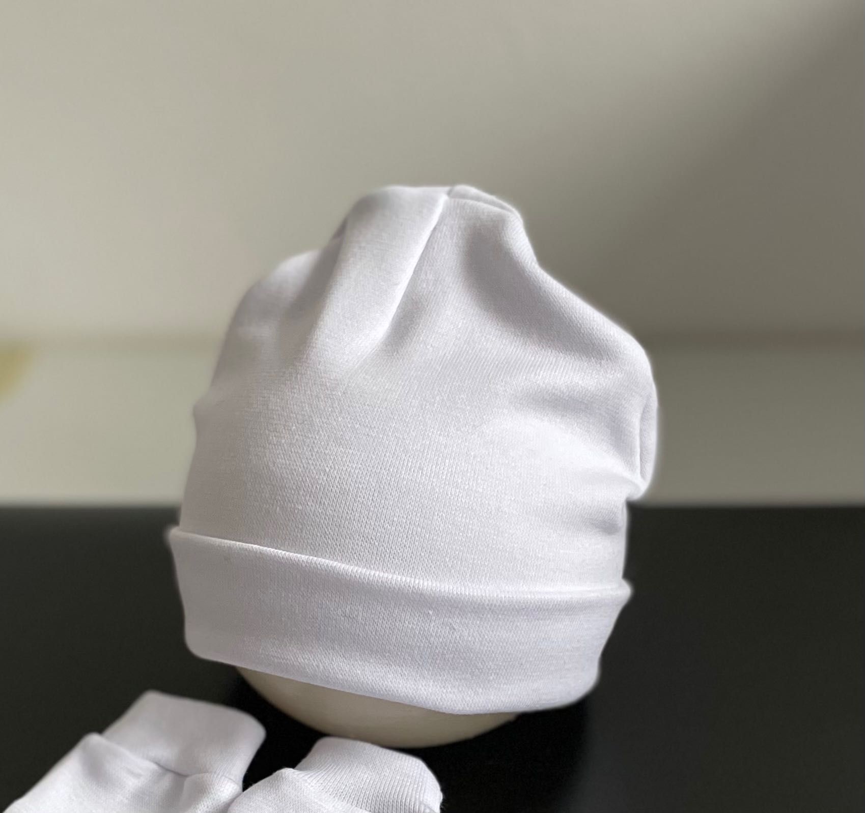 Podwójna czapka beanie dla noworodka 0-6