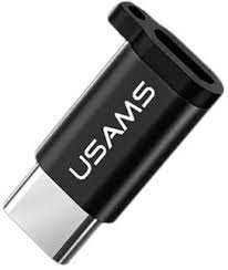 Usams Adapter microUSB - USB-C US-SJ153 ze smyczą czarny (SJ153MT01)