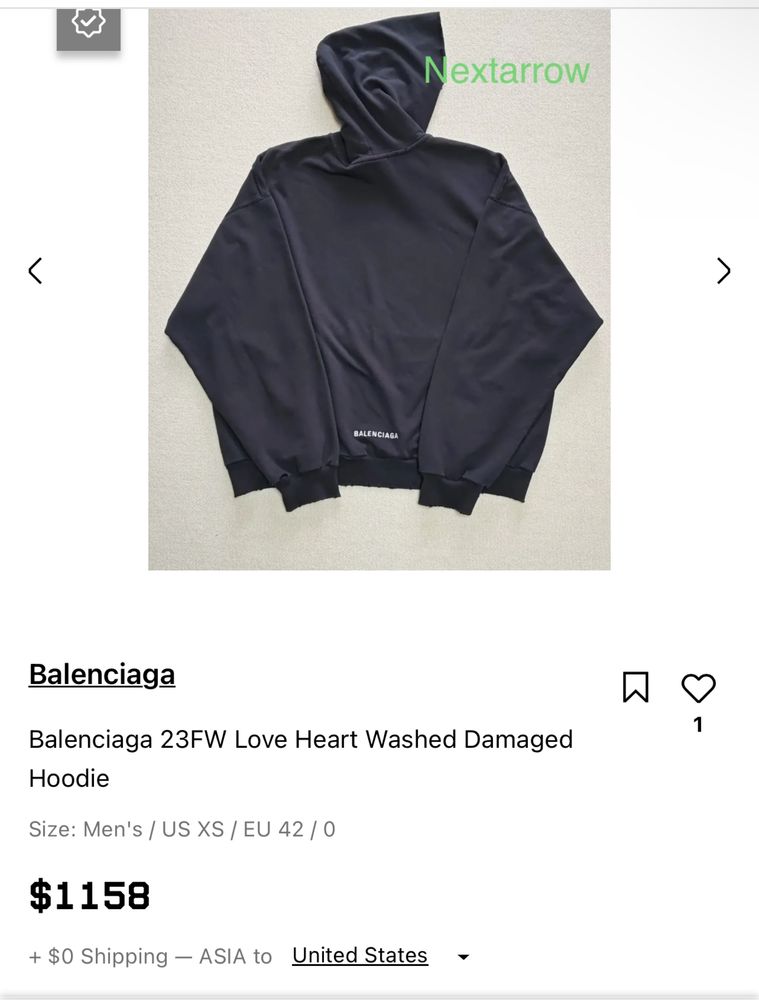 Чоловічий / Жіночий Худі Balenciaga Unisex