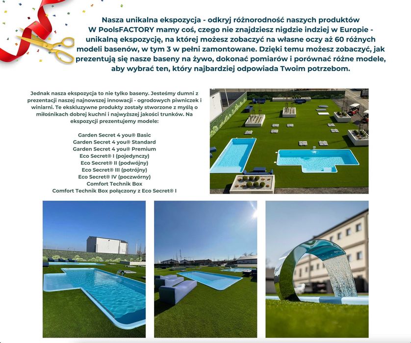 WYPRZEDAŻ Basen ogrodowy z laminatu, poliestrowy 4x2.5x1.25 ZESTAW