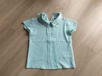 Elegancka bluzeczka dziewczęca Klaudynka 110 z kołnierzykiem i plisą