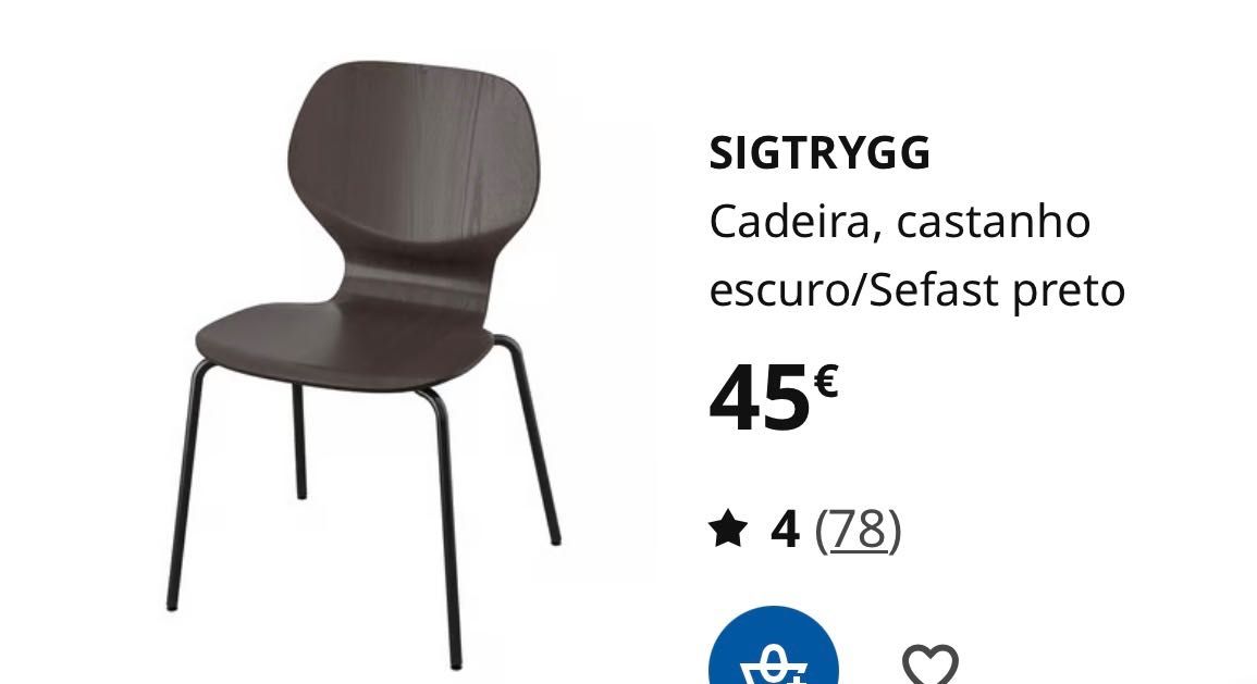 Conjunto mesa + 4 cadeiras e ikea