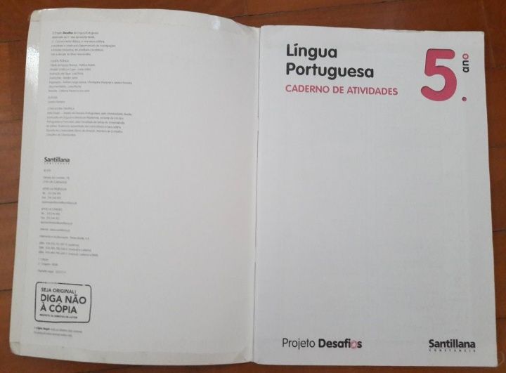 Santillana - Caderno de Atividades Português 5° an