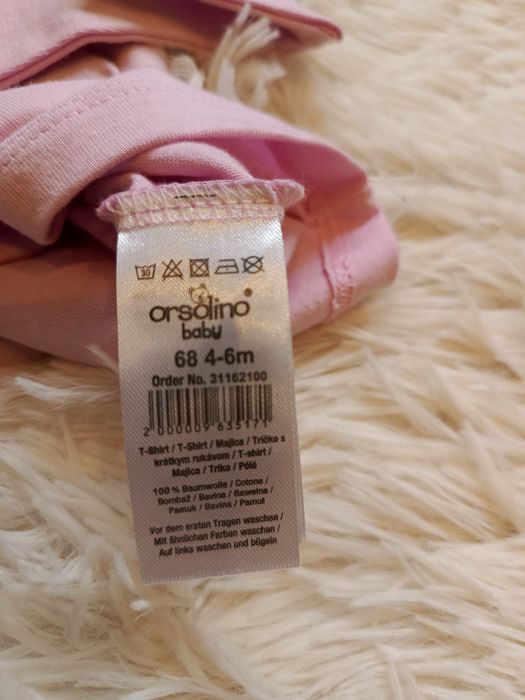 Zestaw bluzek na długi rękaw 68 cm dziewczynka