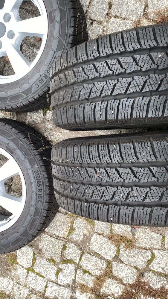 Koła alufelgi 5x120 Vw t5 t6 t6.1 Opony 215/65 r16 C zima