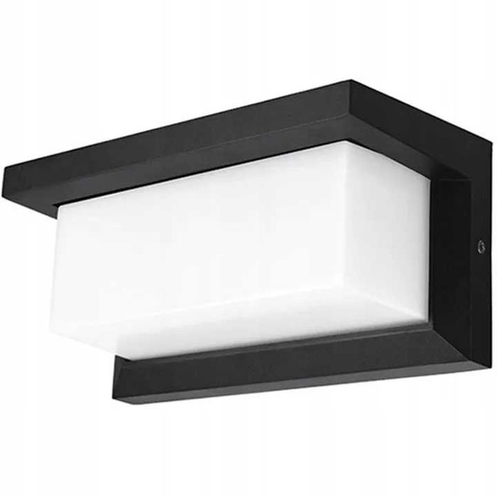 Lampa led elewacyjna zewnętrzna aluminium nad garaż lub taras 12W IP65