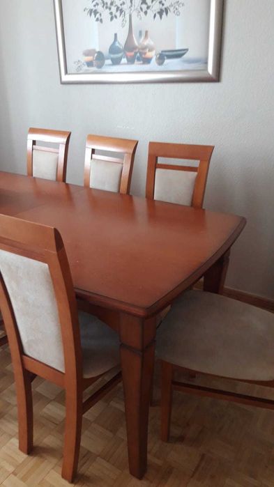Stół drewniany + 8 krzeseł