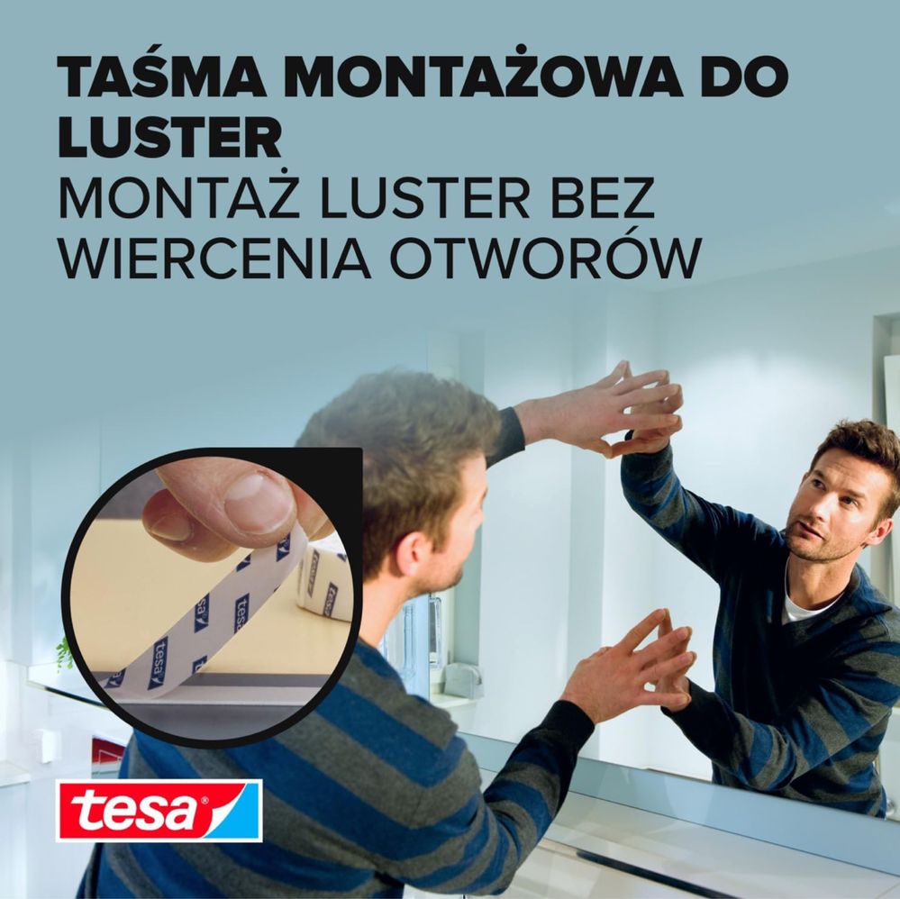Taśma TESA dwustronna do montażu luster