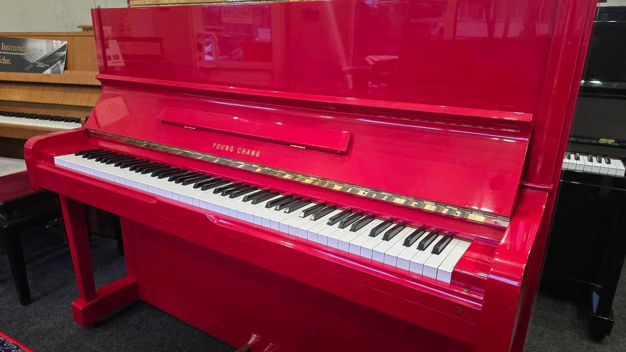 Wyjątkowe czerwone pianino Young Chang 121 cm , gwarancja, transport