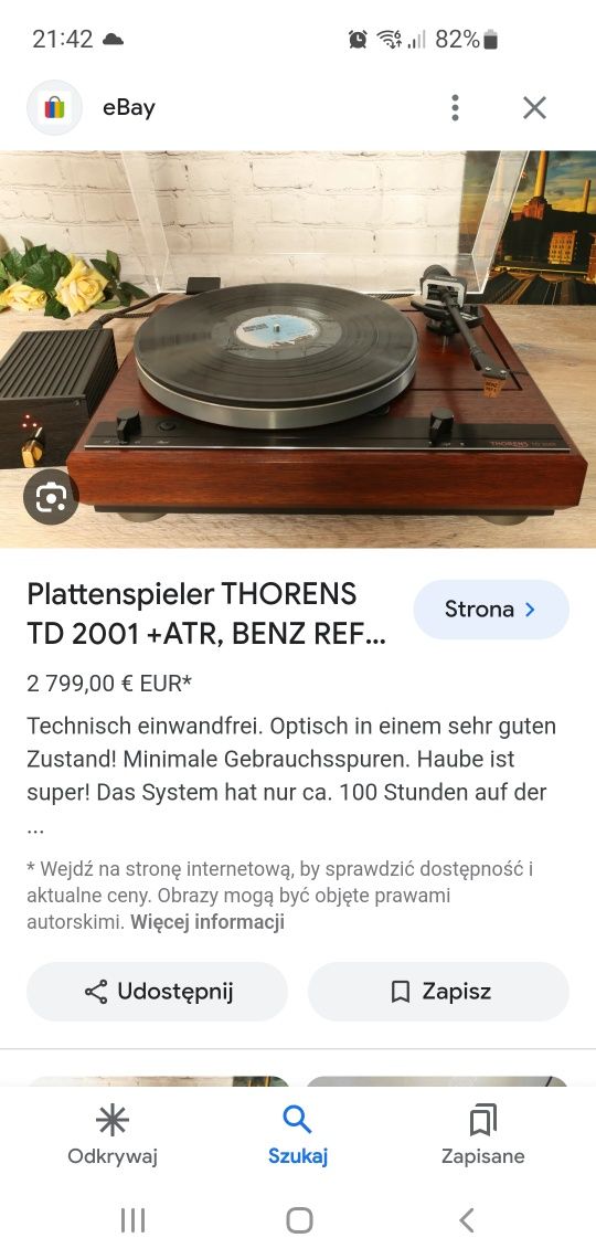 Thorens TD2001 wkładka Ortofon VM Blu : mega obniżka na święta