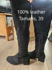 Buty zamszowe muszkieterki tamaris 39