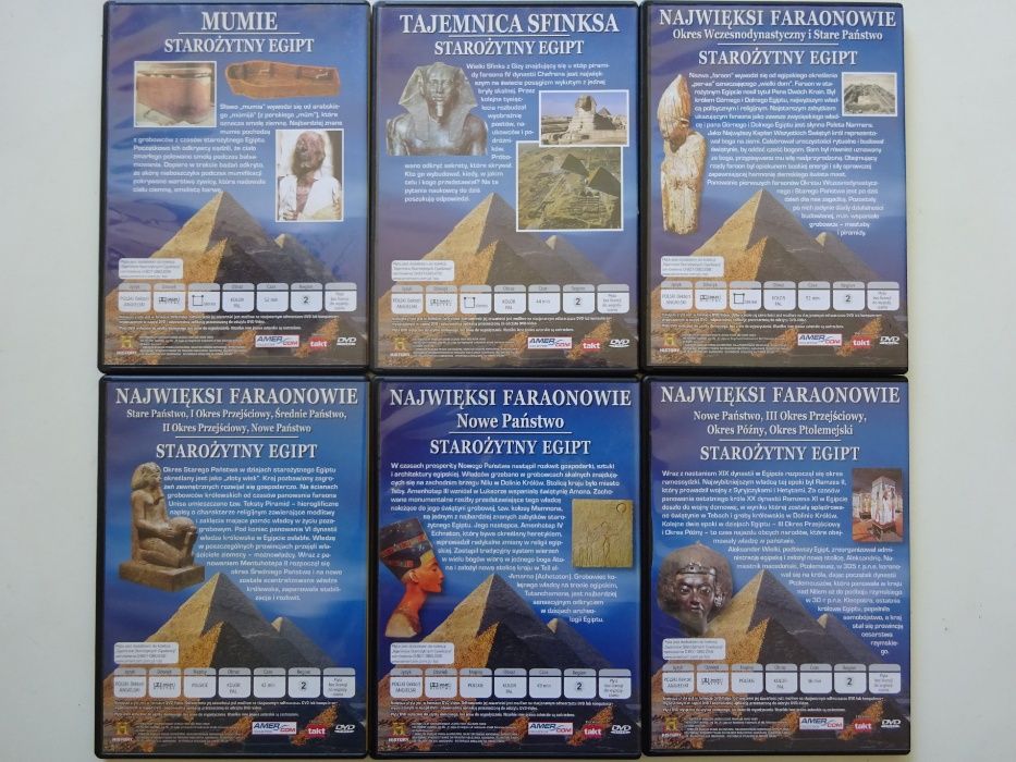 NOWE Starożytny EGIPT 13 DVD 10 godz kolekcja Mumia Faraon cywilizacje