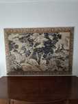 Tapeçaria Vintage anos 50 - cena campestre  com veados - 165x115 cm