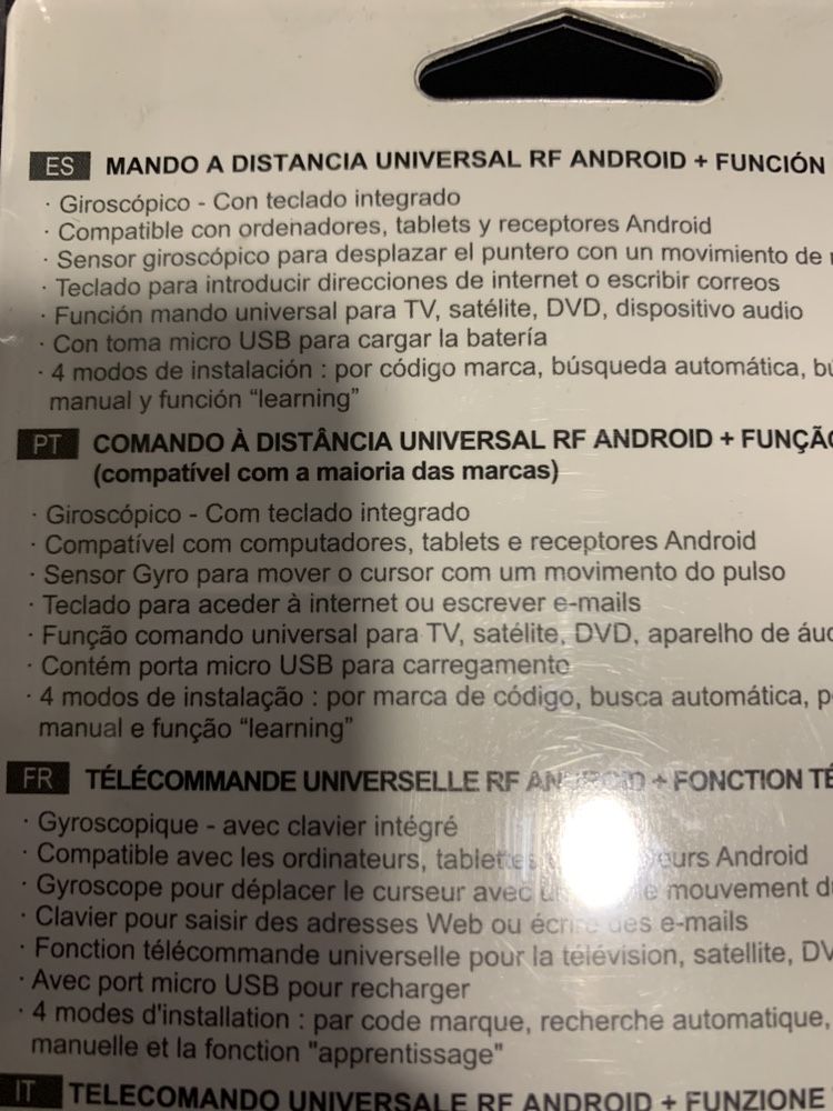 Comando Universal 5em1 c/teclado