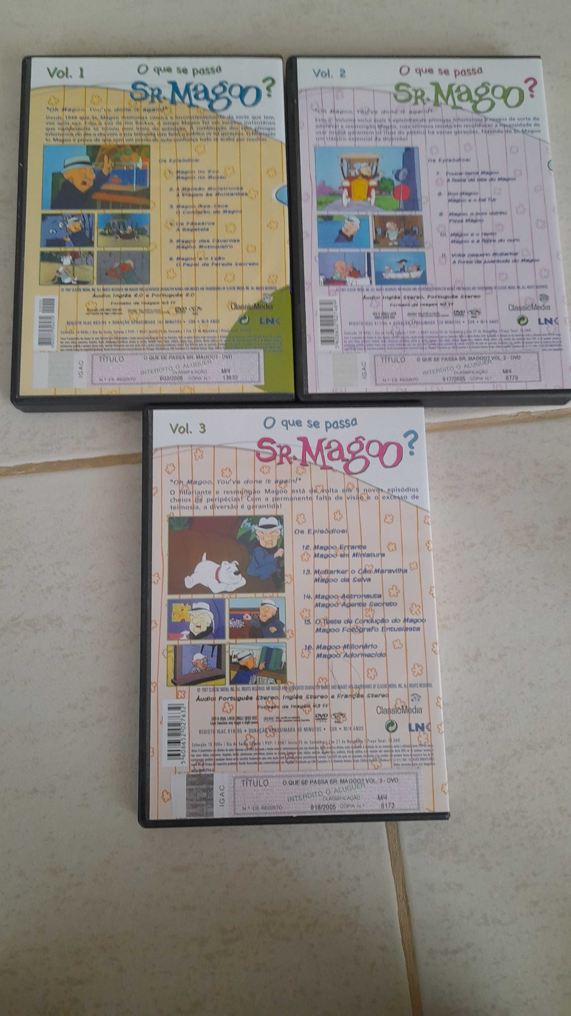 Mr.Magoo, originais, impecáveis, 3 dvd's