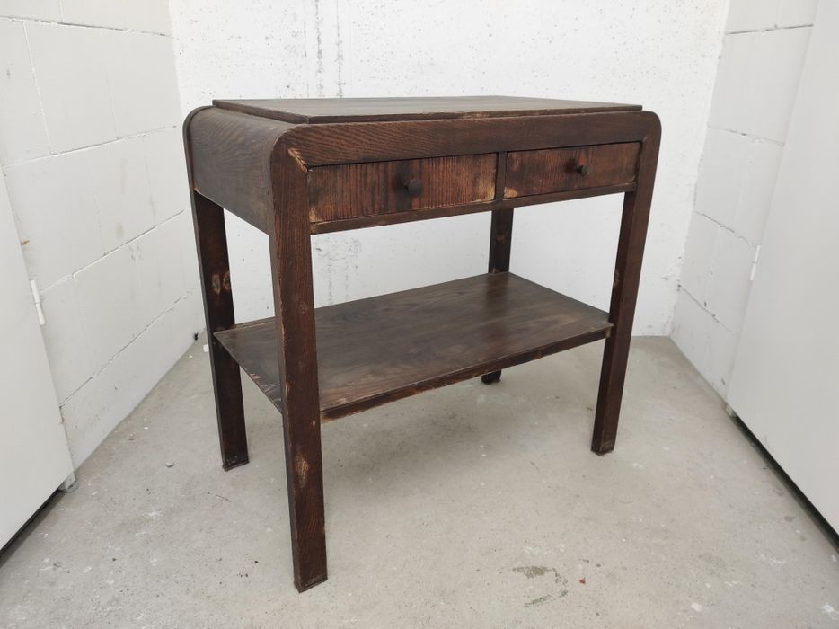 Stolik pod radio typu 640-B art deco lata 50. PRL vintage konsola