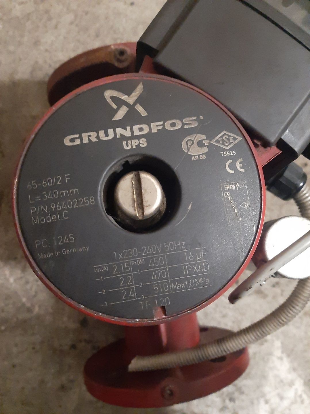 GRUNDFOS Pompa obiegowa UPS 65-60/2F B PN6/10 1x230-240V 50Hz