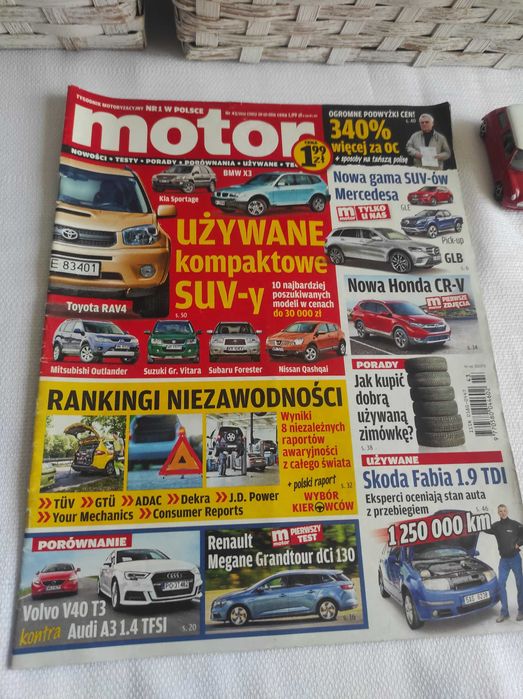 Czasopismo Motor WYSZUKAJ Auto 35/2016 CR-V GLB GLE Macan Megane V40