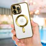 Plecki Etui Iphone 13/14/15 Plus Pro Max Magsafe Magnetyczne Złoty