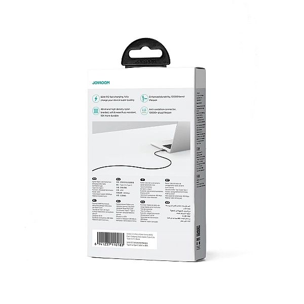 Kabel Joyroom SA34-CC3 USB-C - USB-C PD 60W 480Mb/s 1m - czarny