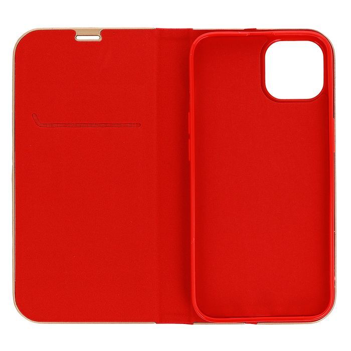 Kabura Book Z Ramką Do Iphone 14 Pro Max Czerwona