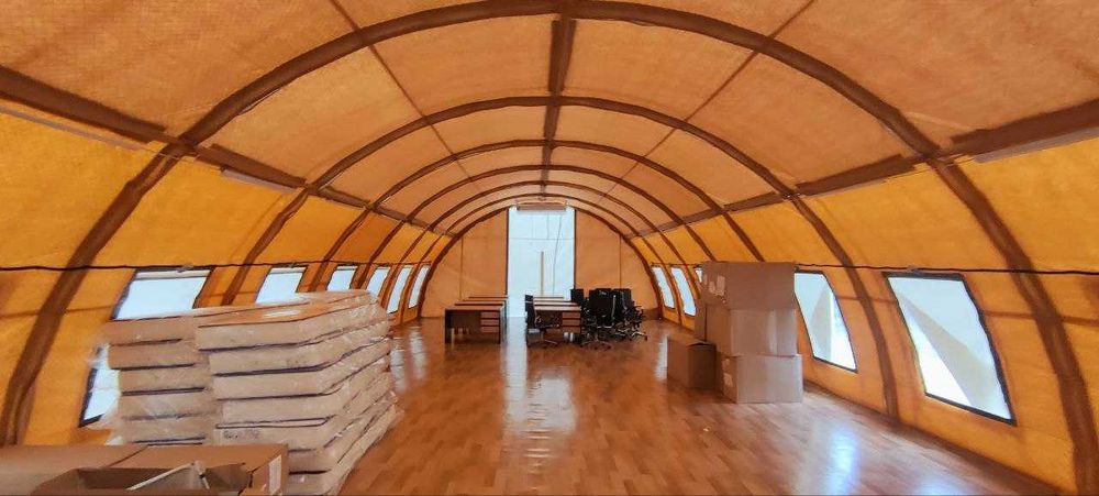 Тентовий арочний намет 16*8*4 метри, ангар, теплиця, склад