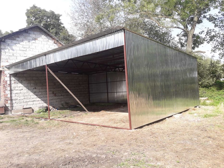 Garaż Blaszany Otwarty / Otwarta Wiata Garażowa - Blaszak – GRZYWSTAL