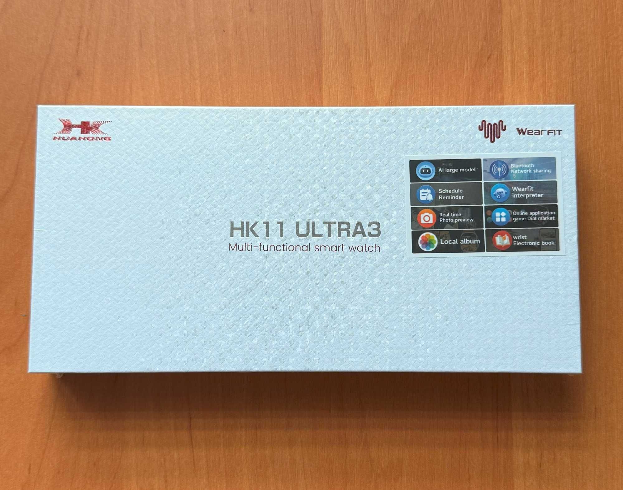 Smartwatch HK11 Ultra3 2,02" Amoled PL srebrny + ekstra pasek