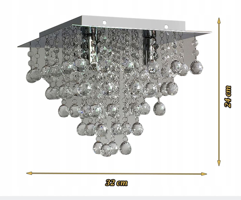 Plafon lampa sufitowa w stylu glamour