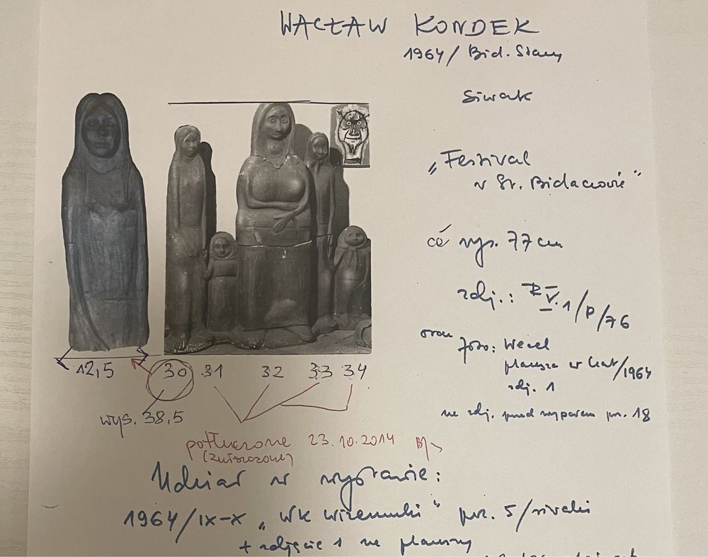 Rzeźba siwak madonna. Unikat. Wacław Kondek