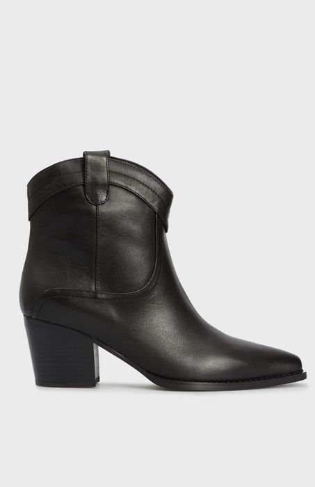 Жіночі чорні шкіряні ковбойки Agnetha PRPY 39 PRFLT0134W