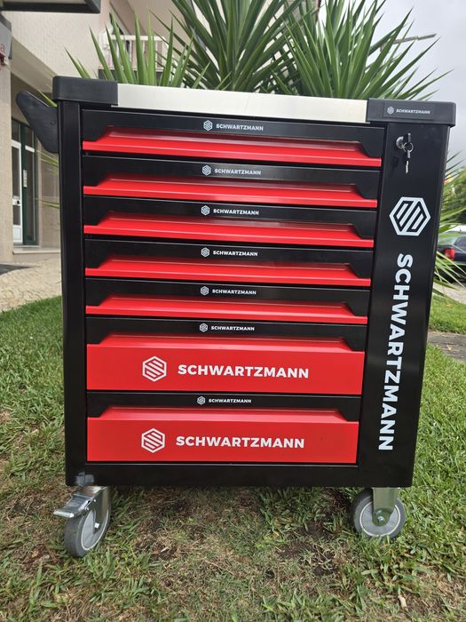 Carrinho de ferramentas gavetas 7 completas novo