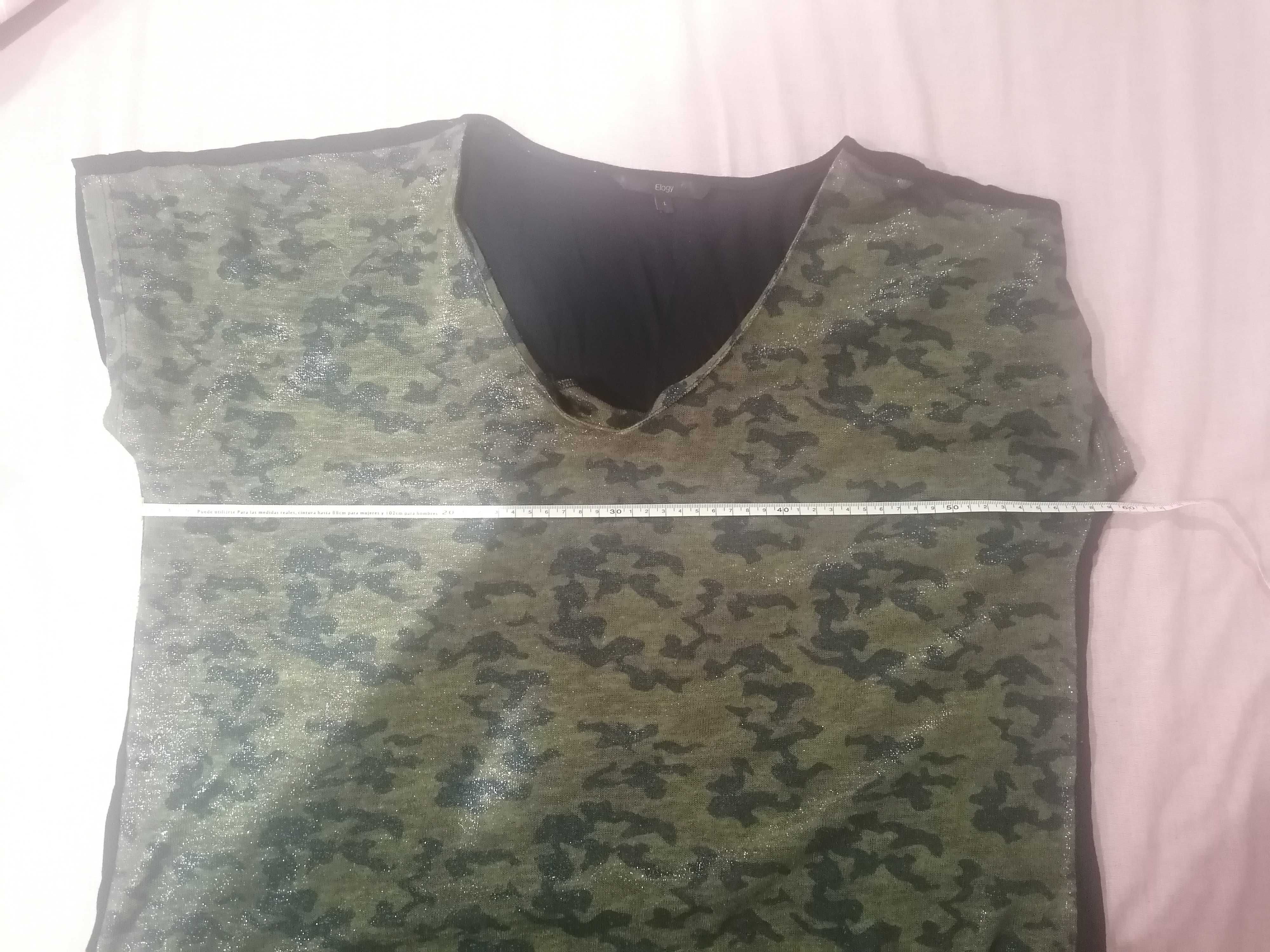 Camisola manga curta camuflado