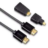 Kabel HDMI 1,5 m + 2 x adapter