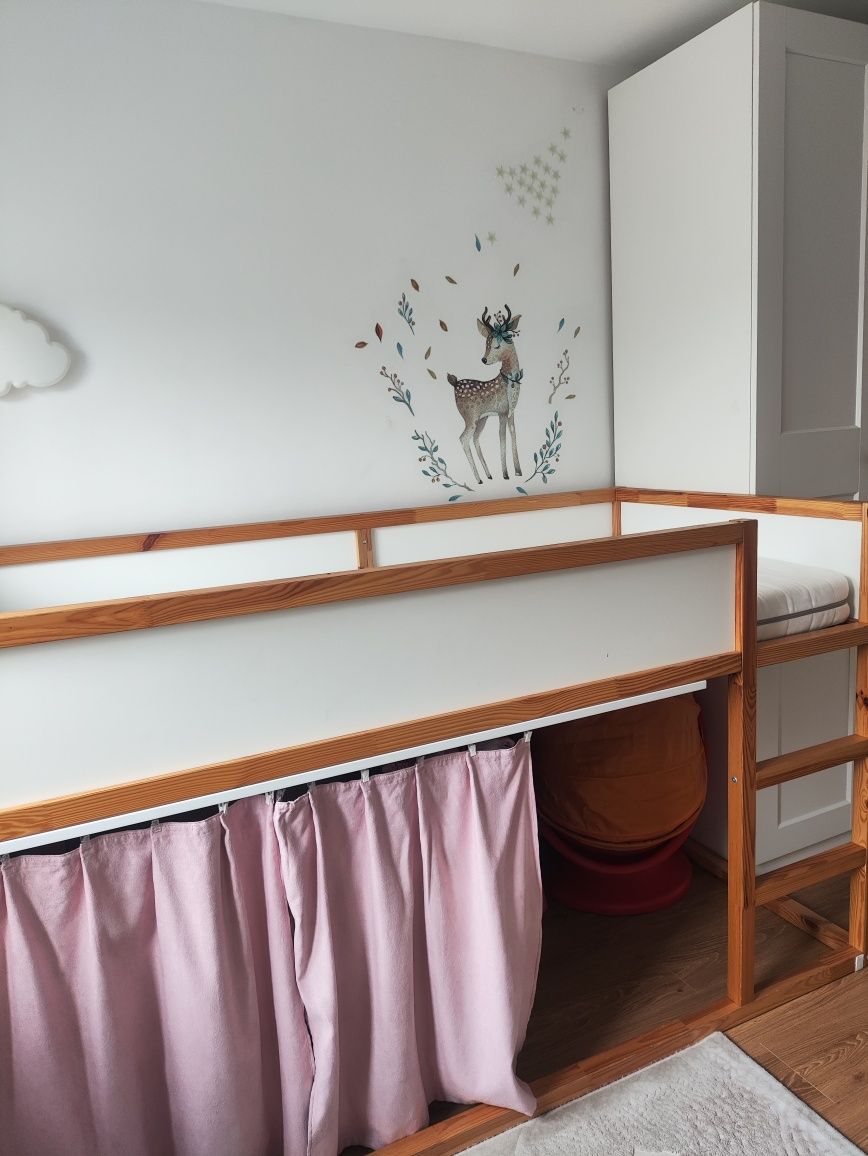Łóżko piętrowe Ikea kura do sypialnia do pokoju dziecięcego s