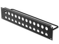 RACK2U24 - Path panel rack 19" 2U 24 D 24mm (czarny) ROXTONE