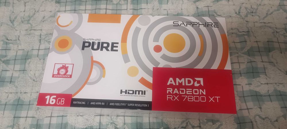 Видеокарта Raseon Rx7800xt  16гб (256бит) на гарантии розетка