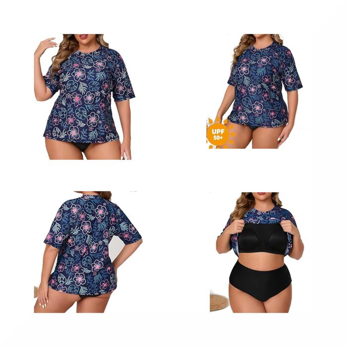 Koszulka HALCURT 4X Damska UV Do Pływania Z Krótkim Rękawem