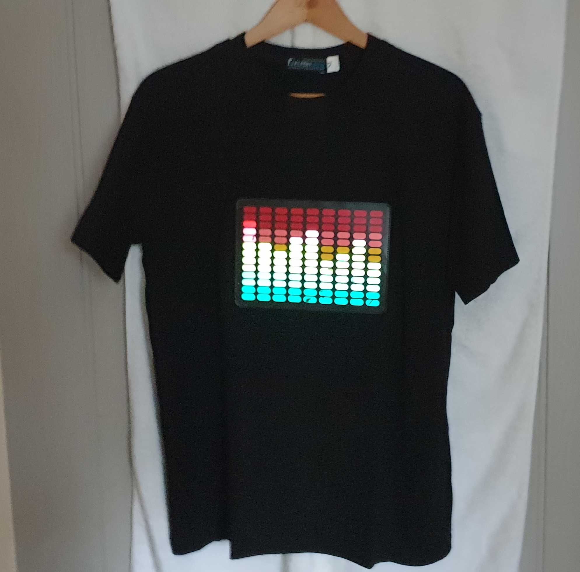 Koszulka męska rozm.M disco LED