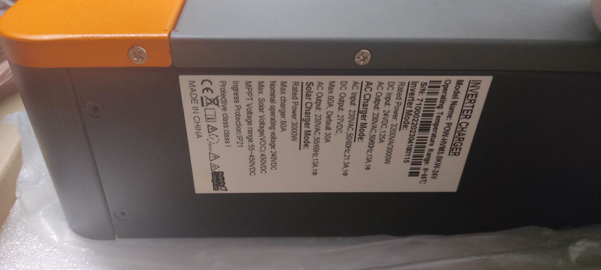 Гибридный инвертор 24 v на 3200 Watt Wi-fi чистый синус